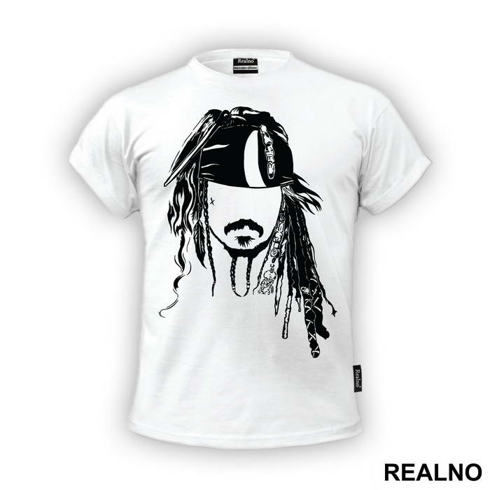 Jack Sparrow Face Outline - Pirates of the Caribbean
