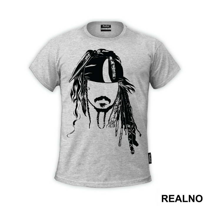 Jack Sparrow Face Outline - Pirates of the Caribbean