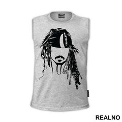 Jack Sparrow Face Outline - Pirates of the Caribbean