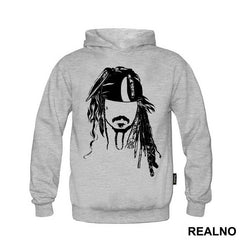 Jack Sparrow Face Outline - Pirates of the Caribbean