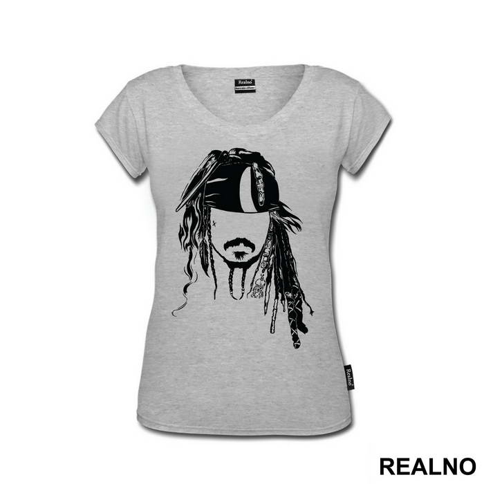 Jack Sparrow Face Outline - Pirates of the Caribbean