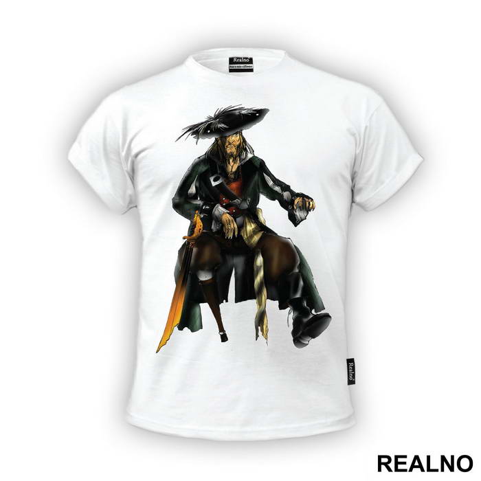 Captain Barbossa Sitting - Pirates of the Caribbean
