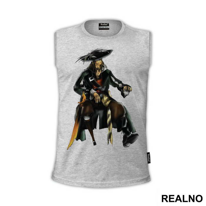 Captain Barbossa Sitting - Pirates of the Caribbean