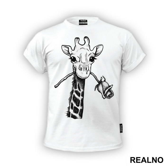 Giraffe With A Rose - Životinje