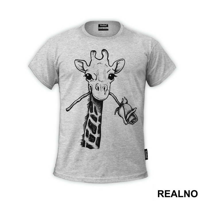 Giraffe With A Rose - Životinje