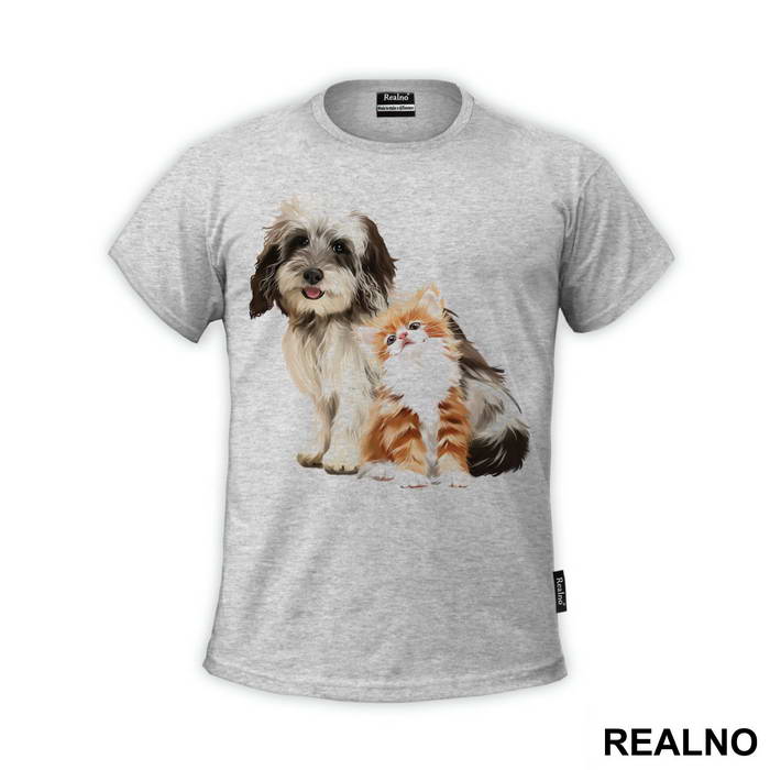 Cute Cat and Dog Drawing - Životinje
