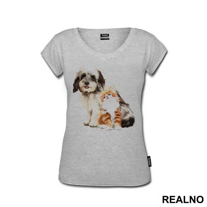 Cute Cat and Dog Drawing - Životinje