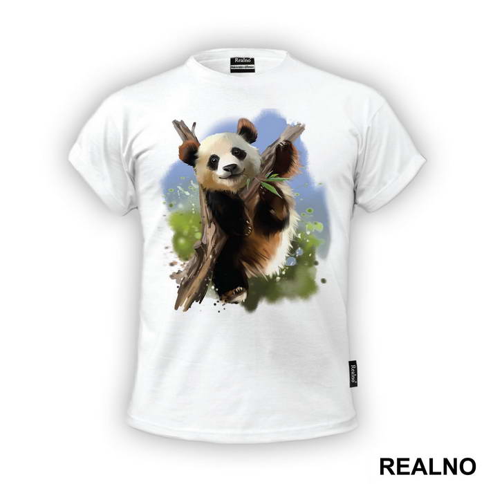 Panda On A Branch - Životinje