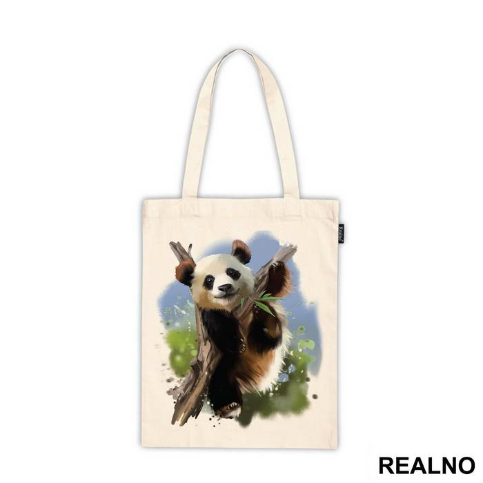 Panda On A Branch - Životinje