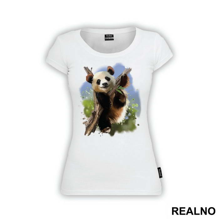 Panda On A Branch - Životinje