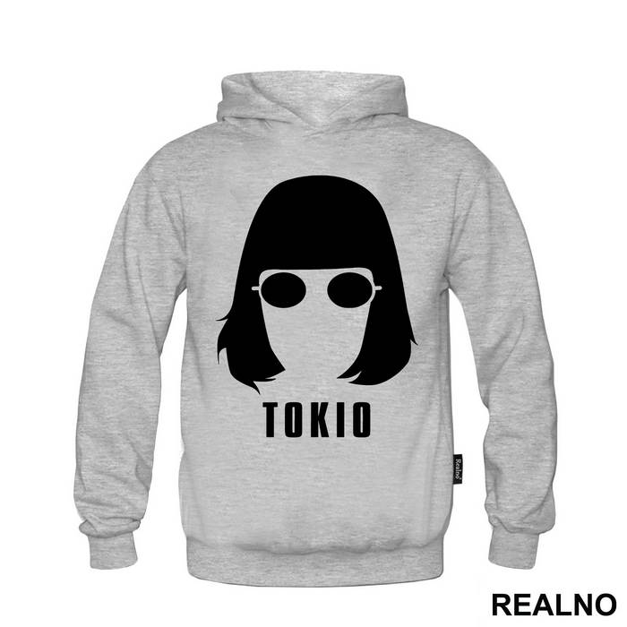 Tokyo - Tokio Head Silhouette With Glasses - La Casa de Papel - Money Heist - Majica
