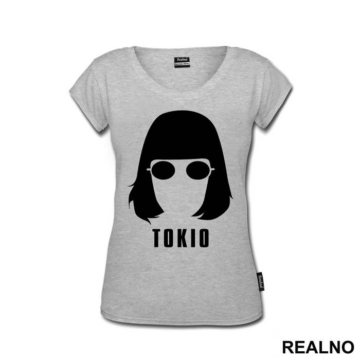 Tokyo - Tokio Head Silhouette With Glasses - La Casa de Papel - Money Heist - Majica