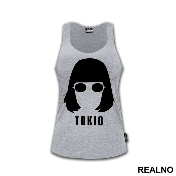 Tokyo - Tokio Head Silhouette With Glasses - La Casa de Papel - Money Heist - Majica