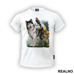 Dog With A Stick And A Bird - Životinje