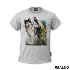 Dog With A Stick And A Bird - Životinje