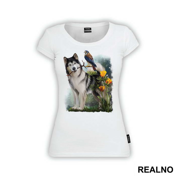 Dog With A Stick And A Bird - Životinje