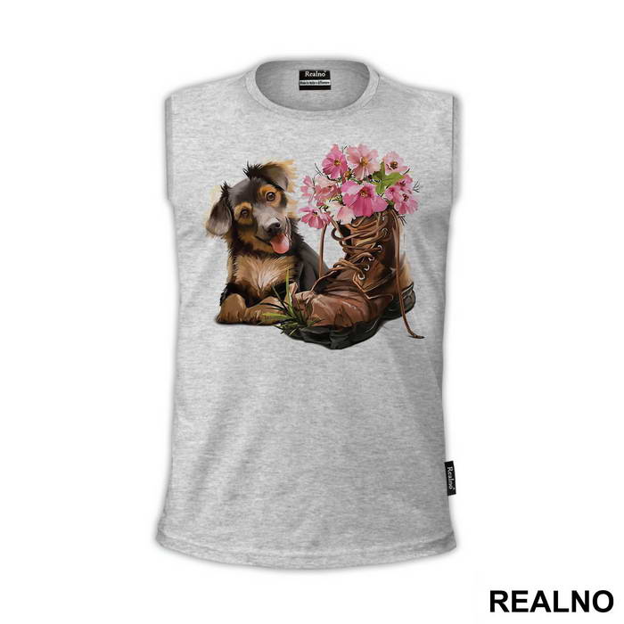 Puppy With A Shoe Flowers - Životinje