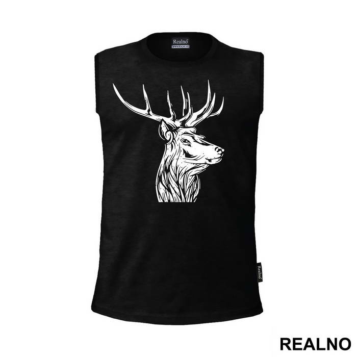 Deer Head Illustration - Životinje