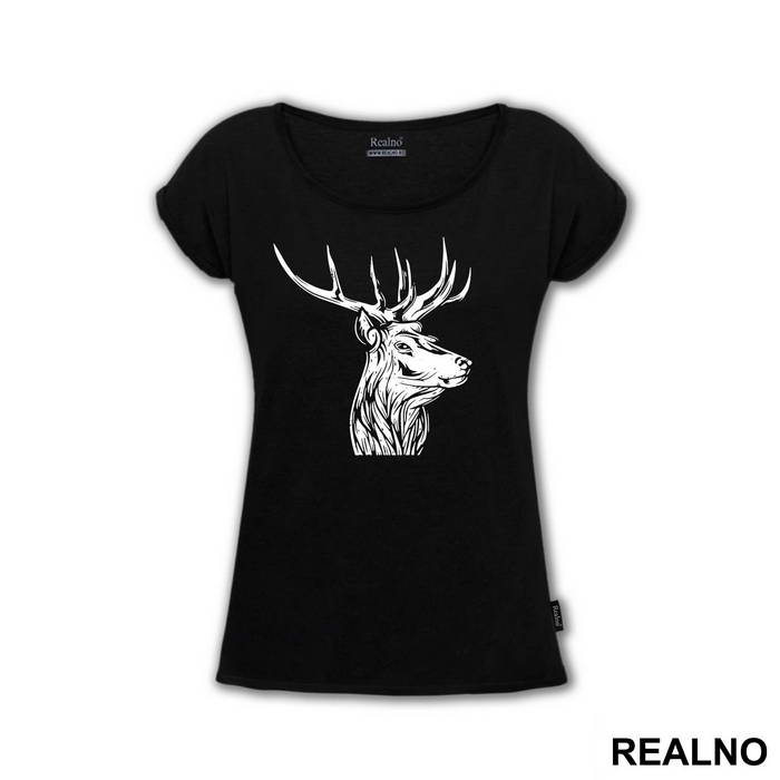 Deer Head Illustration - Životinje
