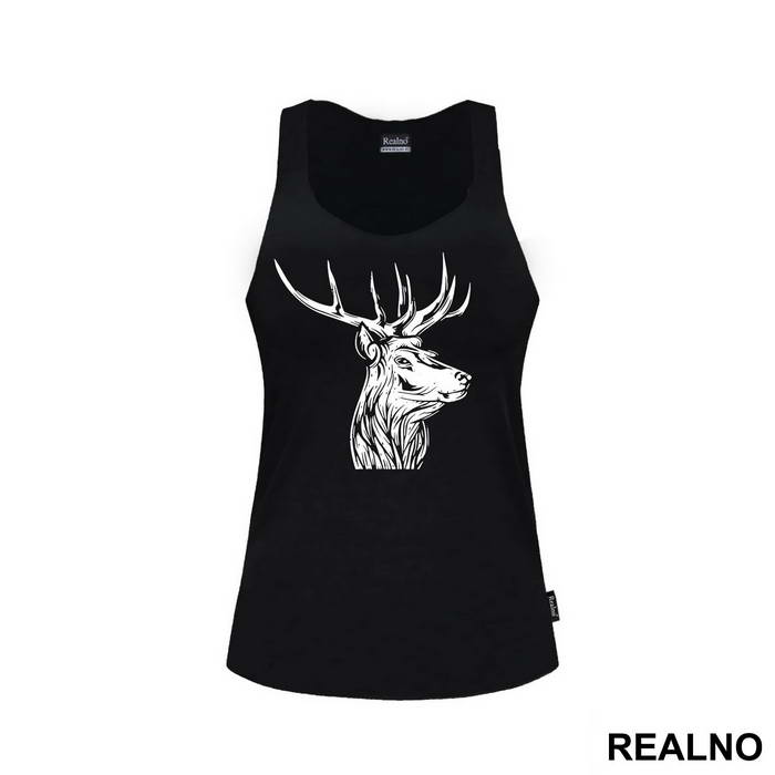 Deer Head Illustration - Životinje
