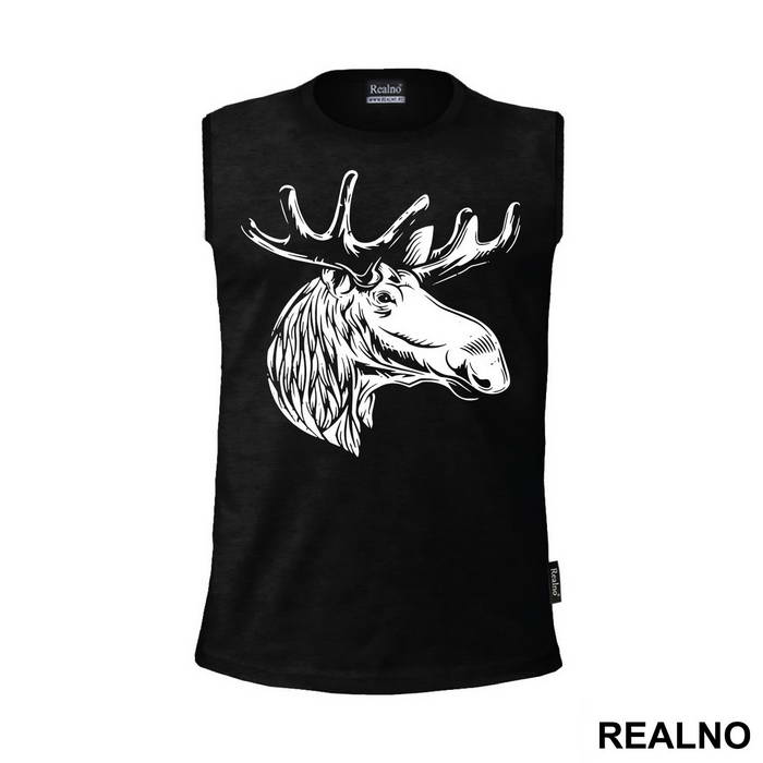 Moose Head Illustration - Životinje