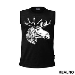 Moose Head Illustration - Životinje