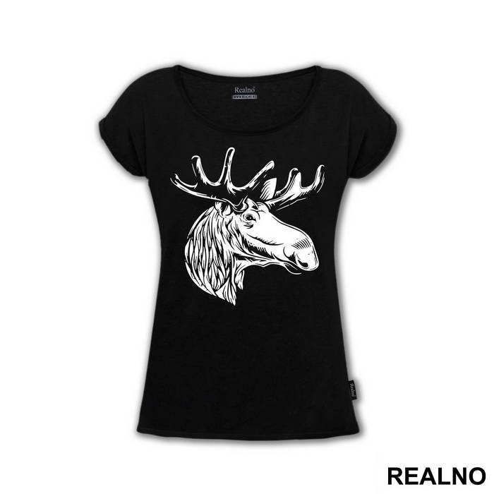 Moose Head Illustration - Životinje