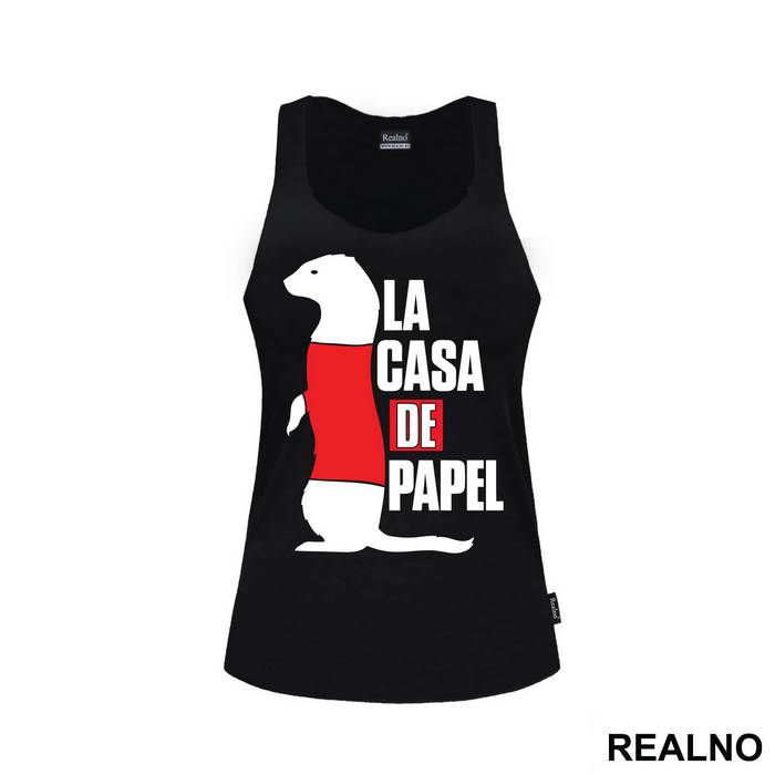 Sofia - Ferret - Standing - Text Logo - La Casa de Papel - Money Heist - Majica