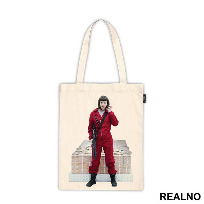 Tokyo In Front Of Pile Of Money - La Casa de Papel - Money Heist - Majica