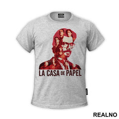 The Professor - El Profesor Double Exposure - La Casa de Papel - Money Heist - Majica