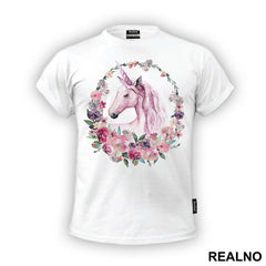 Surrounded By Flowers - Unicorn - Jednorog - Majica