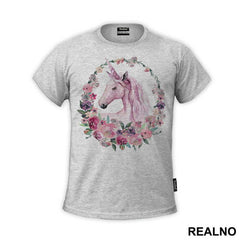 Surrounded By Flowers - Unicorn - Jednorog - Majica