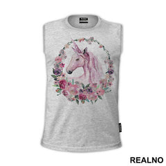 Surrounded By Flowers - Unicorn - Jednorog - Majica