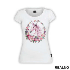 Surrounded By Flowers - Unicorn - Jednorog - Majica
