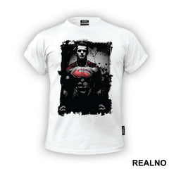 Man Of Steel Black and Red Portrait - Superman
