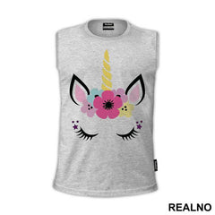Flower On The Head - Unicorn - Jednorog - Majica