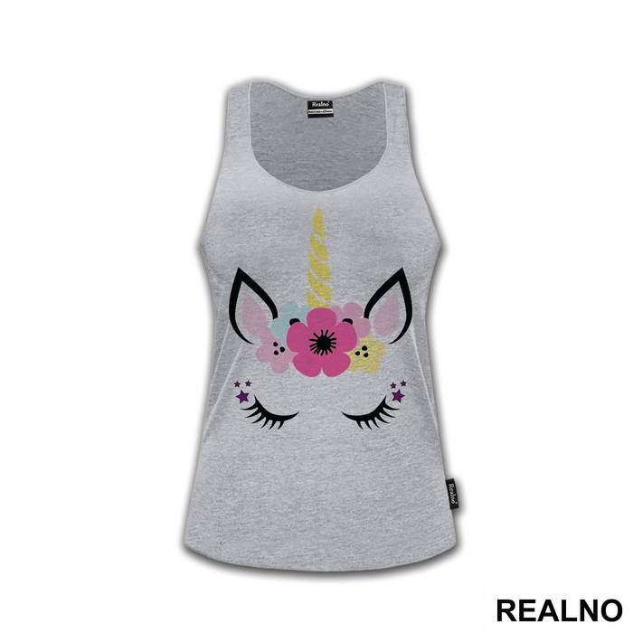 Flower On The Head - Unicorn - Jednorog - Majica