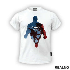 Blue And Red Silhouette - Superman