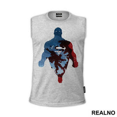 Blue And Red Silhouette - Superman
