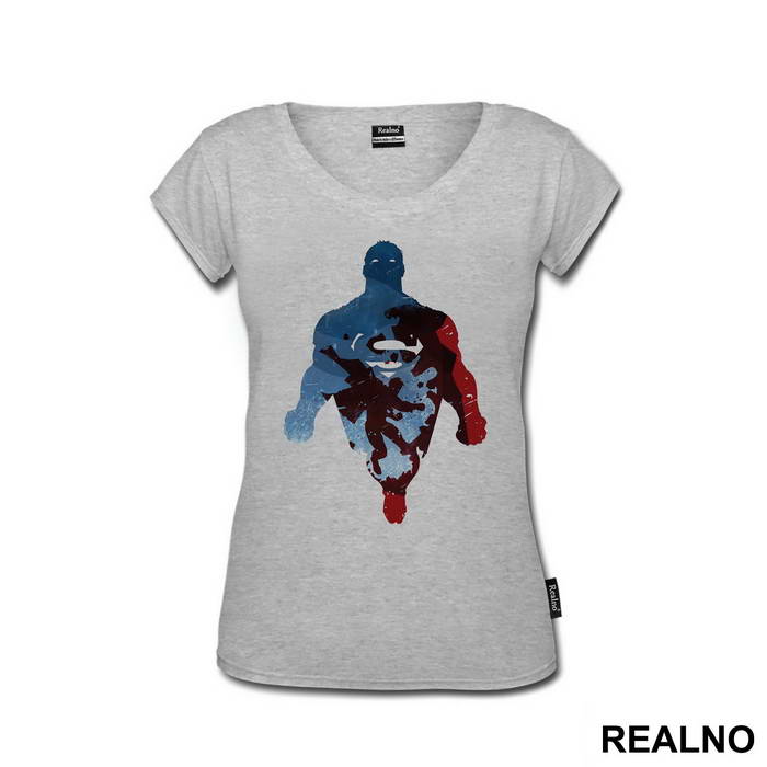 Blue And Red Silhouette - Superman