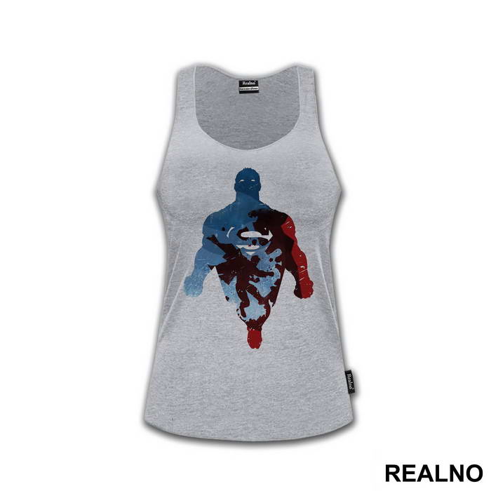 Blue And Red Silhouette - Superman