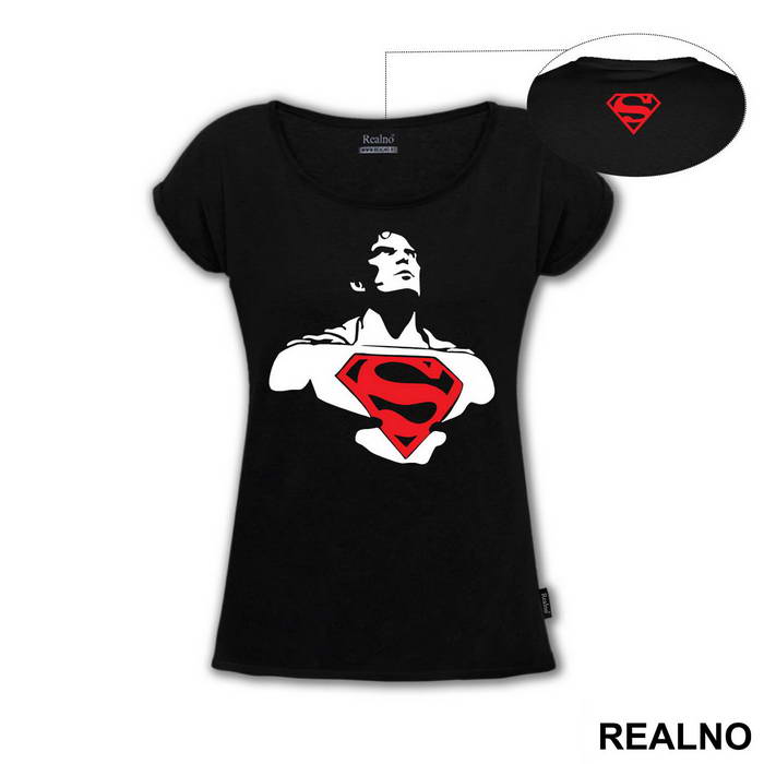 Looking Up Red Logo - Superman