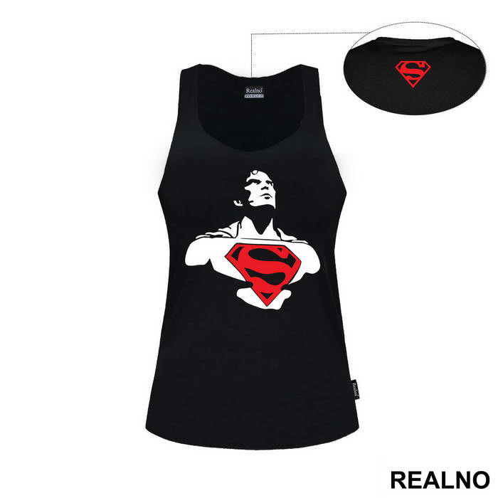 Looking Up Red Logo - Superman