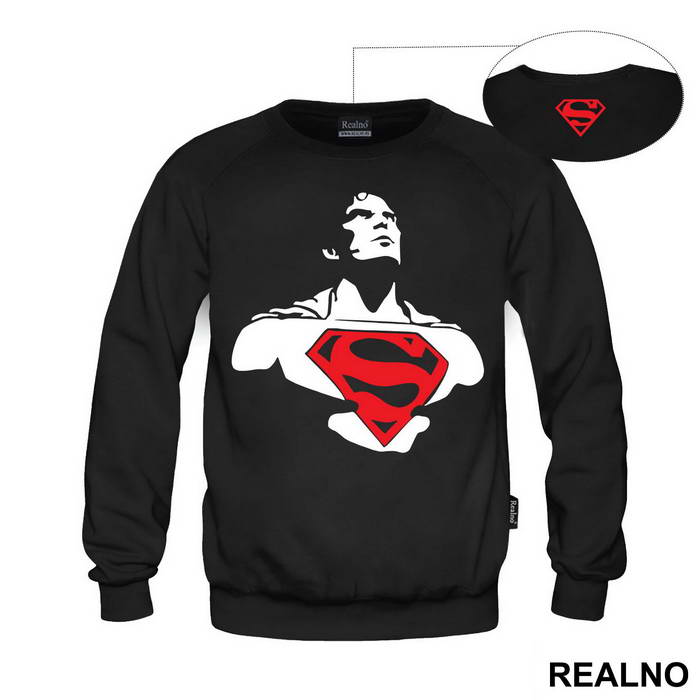 Looking Up Red Logo - Superman