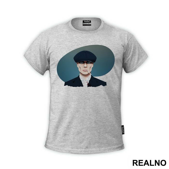 Thomas Shelby Portrait Blue Background - Peaky Blinders