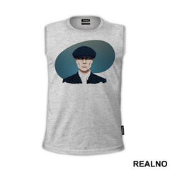 Thomas Shelby Portrait Blue Background - Peaky Blinders