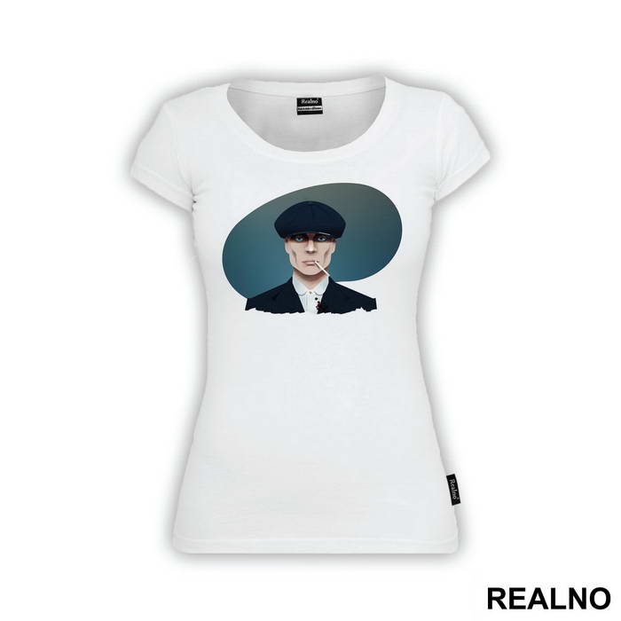 Thomas Shelby Portrait Blue Background - Peaky Blinders