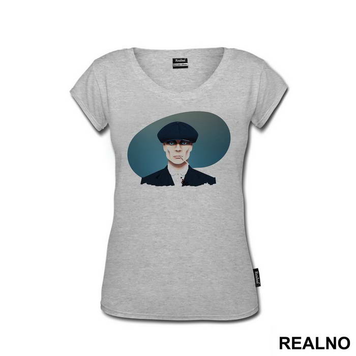 Thomas Shelby Portrait Blue Background - Peaky Blinders