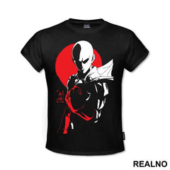 Saitama Fist Red Moon - One Punch Man - Majica