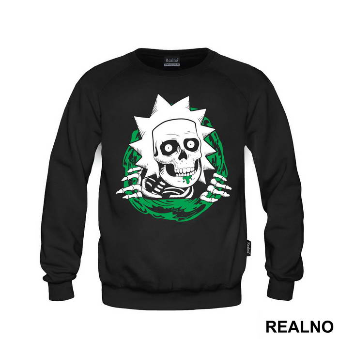 Skull Rick Out Of The Portal - Rick And Morty